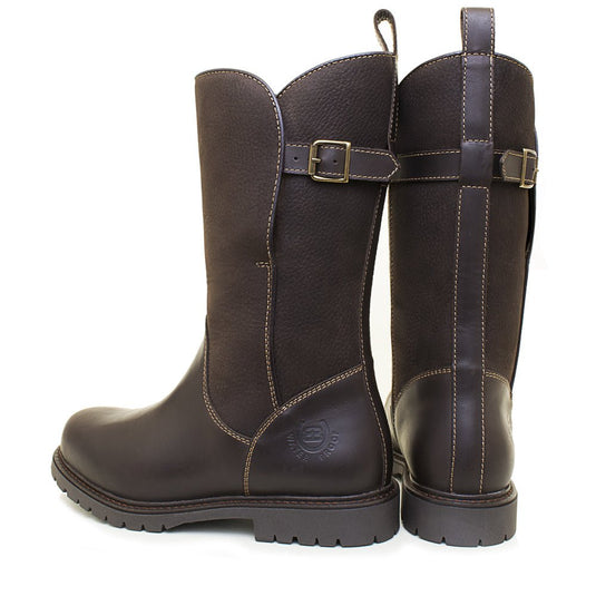 Quebec Waterproof Zip Up Mid Calf Boots - Brown - Ashurst Equestrian & Country