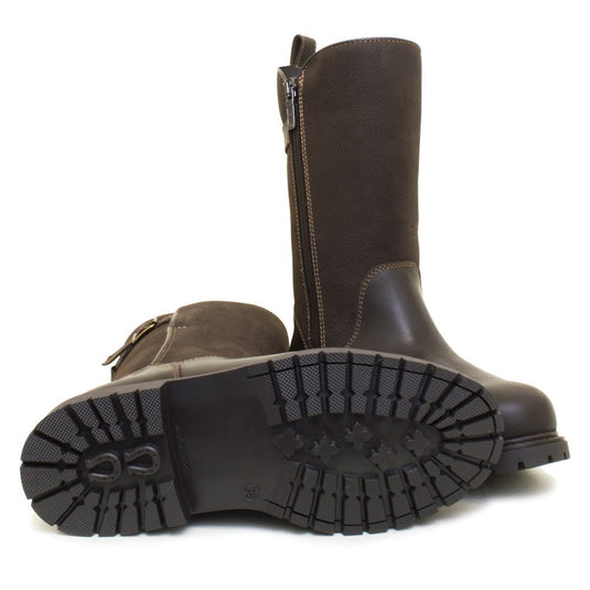 Quebec Waterproof Zip Up Mid Calf Boots - Brown - Ashurst Equestrian & Country
