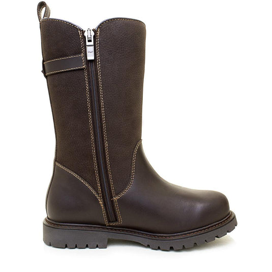 Quebec Waterproof Zip Up Mid Calf Boots - Brown - Ashurst Equestrian & Country