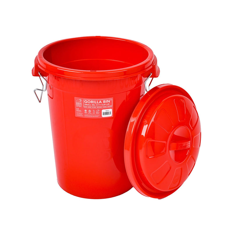 Load image into Gallery viewer, Red Gorilla Bin With Clip Lid 30 Lt - Ashurst Equestrian &amp; Country
