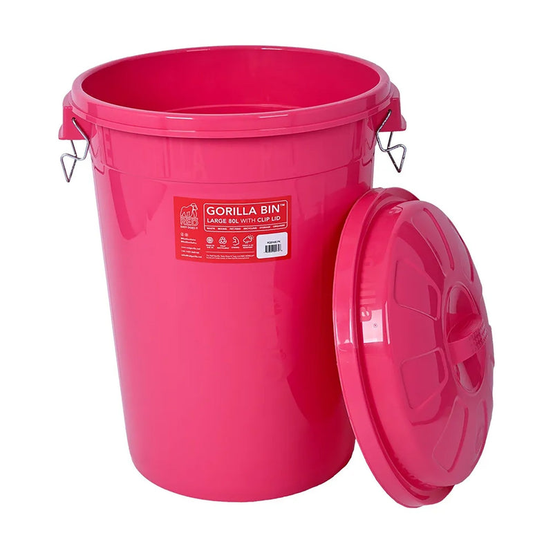 Load image into Gallery viewer, Red Gorilla Bin With Clip Lid 80 Lt - Ashurst Equestrian &amp; Country
