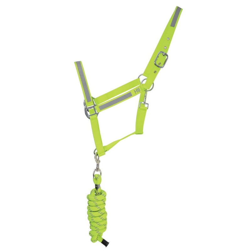 Load image into Gallery viewer, Reflector Headcollar &amp; Lead Rope Yellow - Ashurst Equestrian &amp; Country
