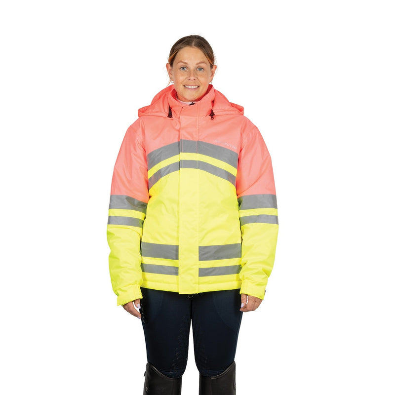 Load image into Gallery viewer, Reflector Two Tone Coat By Hy Equestrian Pink/Yellow - Ashurst Equestrian &amp; Country
