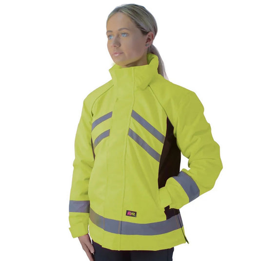 Reflector Waterproof Riding Jacket By Hy Equestrian Yel/Blk - Ashurst Equestrian & Country