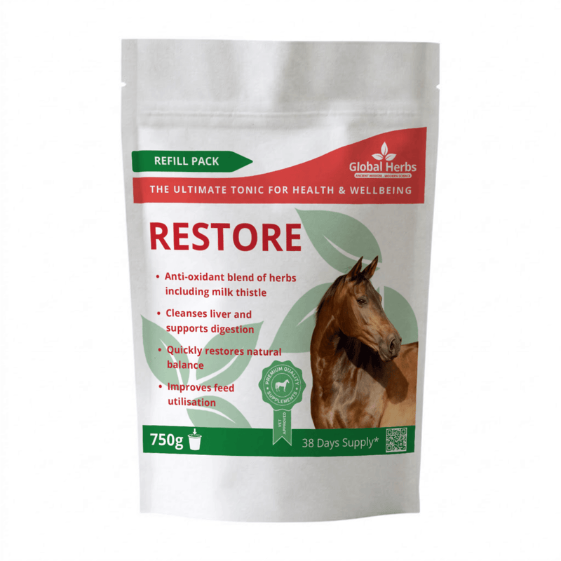 Load image into Gallery viewer, Restore Refill Pouch 750g - Global Herbs - Ashurst Equestrian &amp; Country
