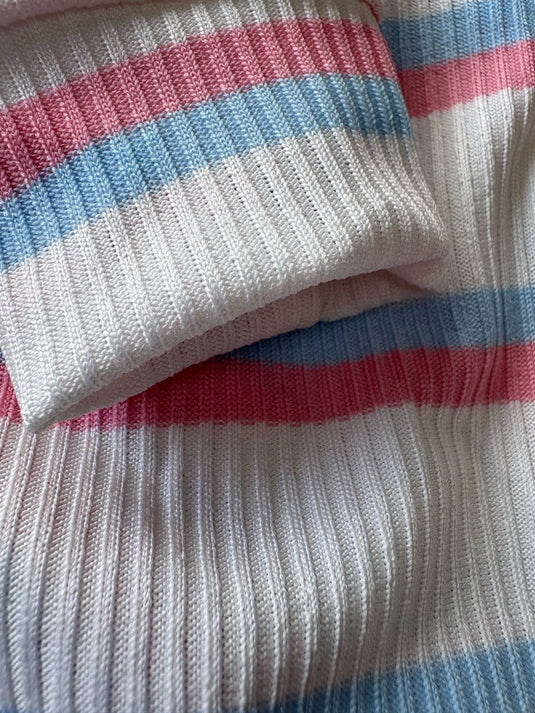 Ribbed Jersey Suit - Pink & Blue Stripe - Ashurst Equestrian & Country