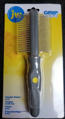 JW Grip Soft Grooming Double Sided Comb