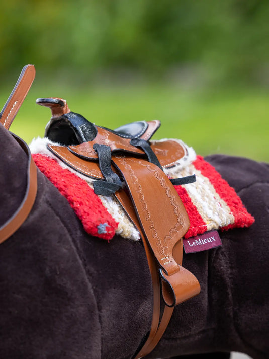 Le Mieux Toy Pony Western Saddle Tan