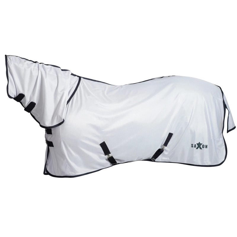 Load image into Gallery viewer, Saxon Mesh Combo Neck - Light Blue - Ashurst Equestrian &amp; Country
