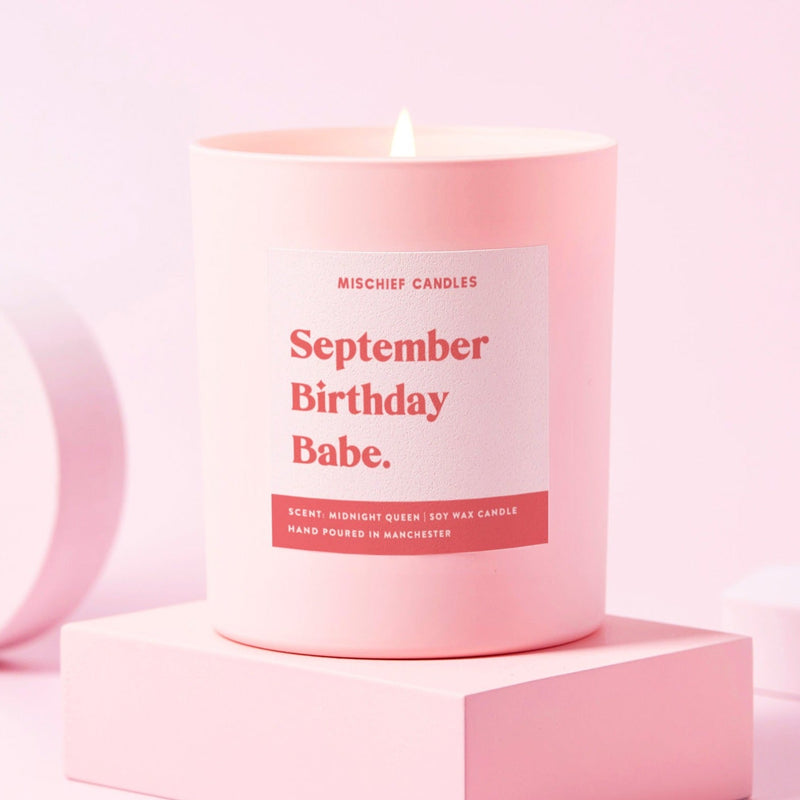 Load image into Gallery viewer, September Birthday Gift Funny Gift Candle September Birthday Babe - Ashurst Equestrian &amp; Country
