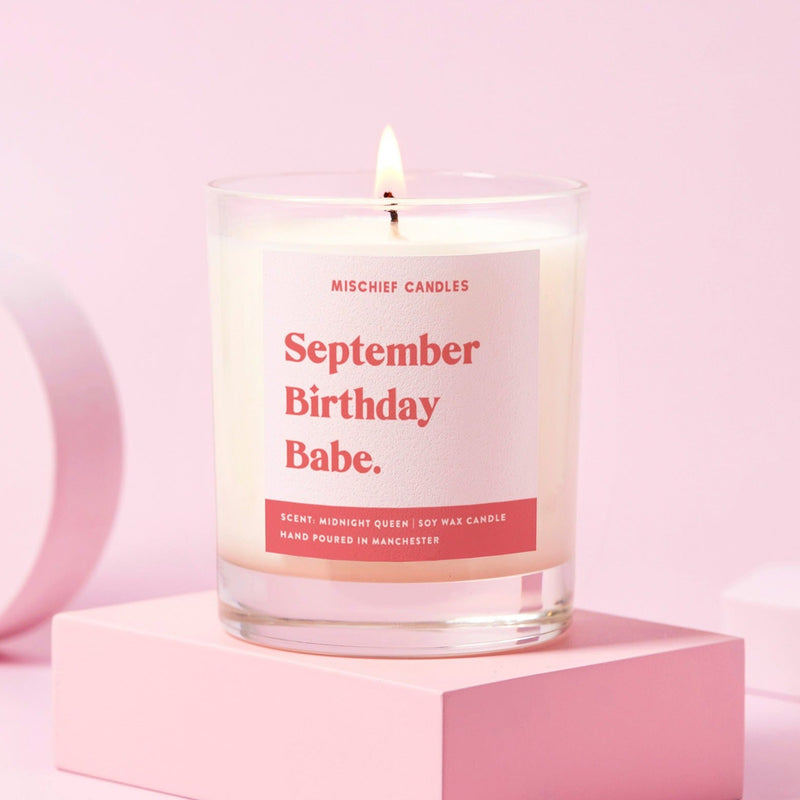 Load image into Gallery viewer, September Birthday Gift Funny Gift Candle September Birthday Babe - Ashurst Equestrian &amp; Country

