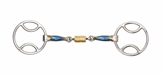 Shires Blue Sweet Iron Bevel With Roller Link - Ashurst Equestrian & Country
