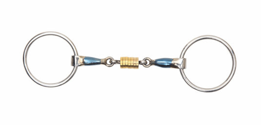 Shires Blue Sweet Iron Loose Ring With Roller Link - Ashurst Equestrian & Country