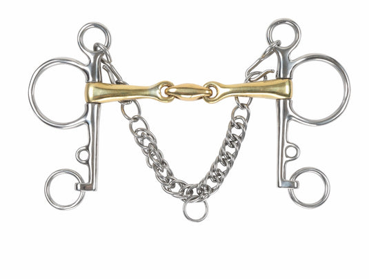 Shires Brass Alloy Pelham with Lozenge - Ashurst Equestrian & Country
