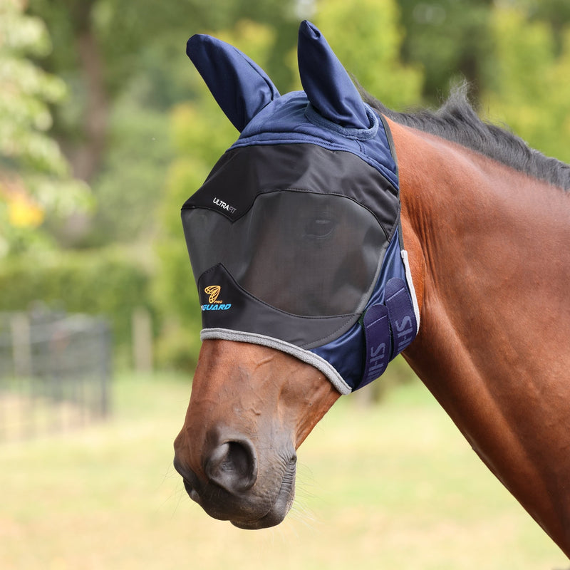 Load image into Gallery viewer, Shires FlyGuard Pro Deluxe Fly Mask with Ears - Ashurst Equestrian &amp; Country
