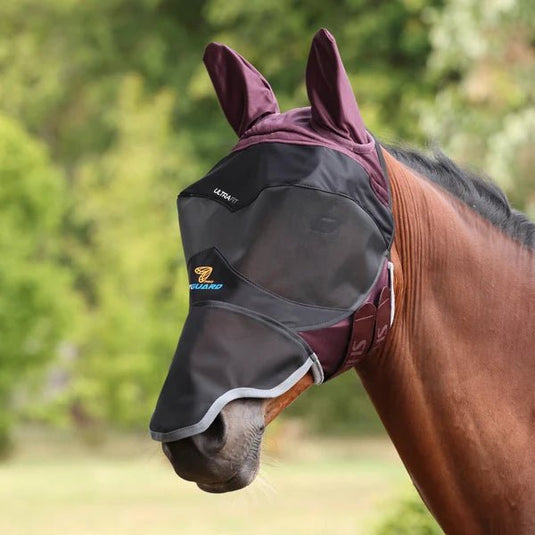 Shires FlyGuard Pro Deluxe Fly Mask with Ears & Nose - Ashurst Equestrian & Country