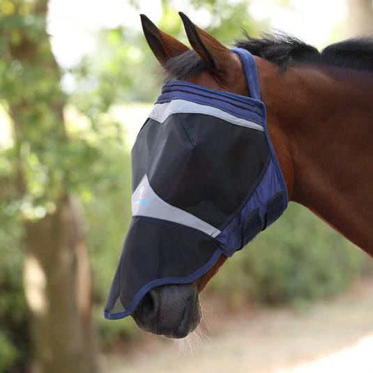 Shires FlyGuard Pro Fine Mesh Earless Fly Mask with Nose - Ashurst Equestrian & Country