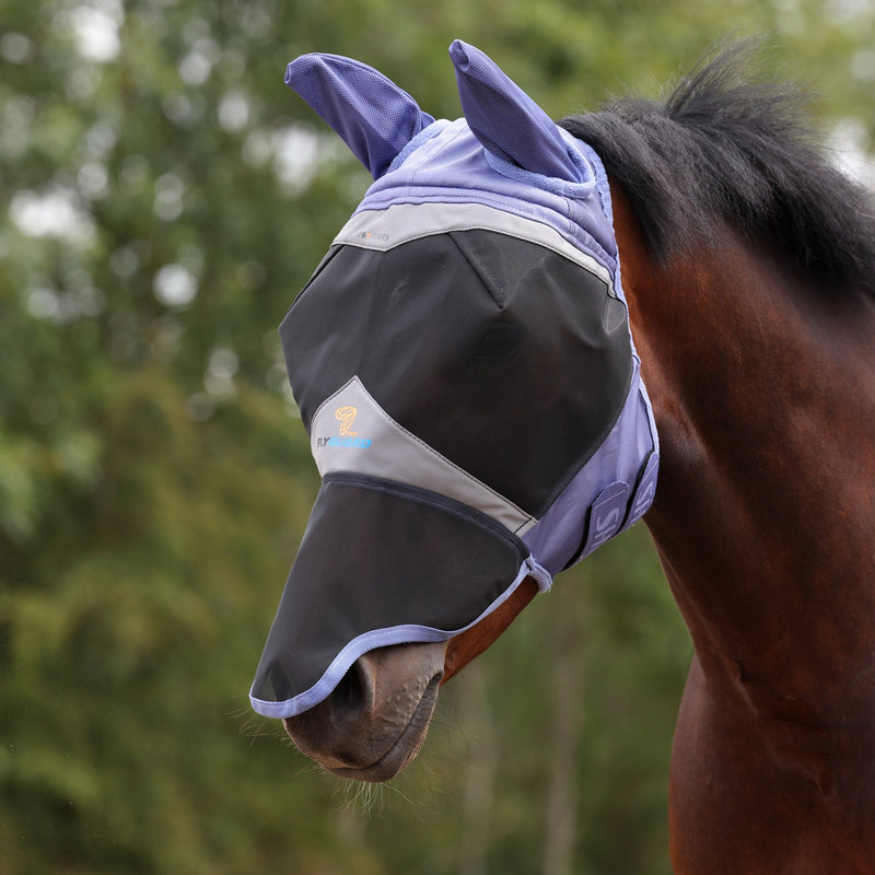 Load image into Gallery viewer, Shires FlyGuard Pro Fine Mesh Fly Mask with Ears &amp; Nose - Ashurst Equestrian &amp; Country
