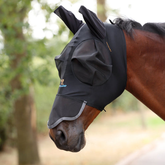 Shires FlyGuard Pro Stretch Fly Mask with Ears & Nose - Ashurst Equestrian & Country