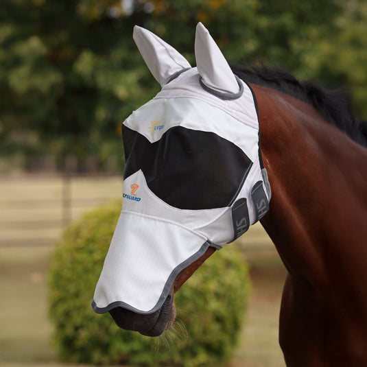 Shires FlyGuard Pro Sun Shade Fly Mask with Ears & Square Nose - Ashurst Equestrian & Country
