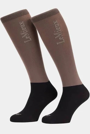 Load image into Gallery viewer, Le Mieux Competition Socks 2 Pack Walnut
