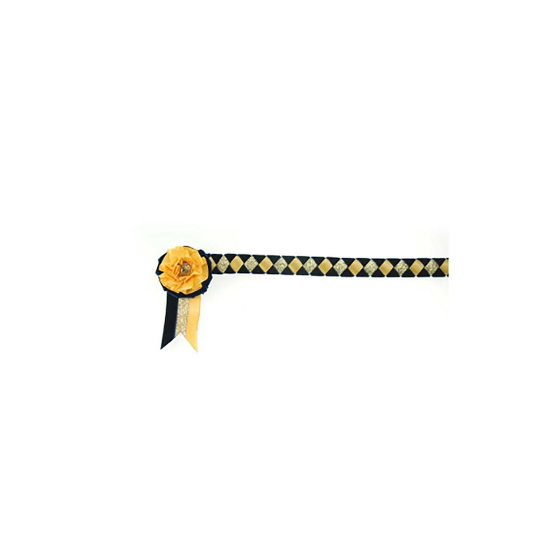 Load image into Gallery viewer, Showquest Newport Browband Navy/Sunshine/Gold - Ashurst Equestrian &amp; Country
