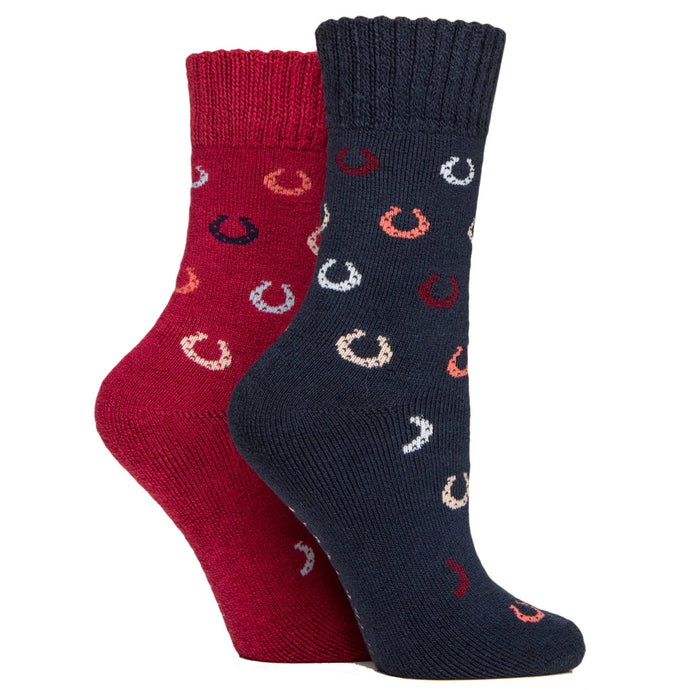 Sockshop Wild Feet Thermal (2 Pairs) Socks - Horseshoes - Ashurst Equestrian & Country