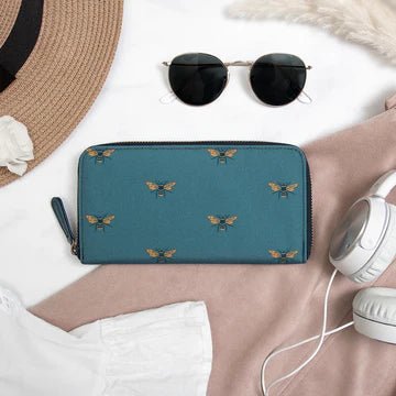 Load image into Gallery viewer, Sophie Allport Bees Teal Wallet Purse - Ashurst Equestrian &amp; Country
