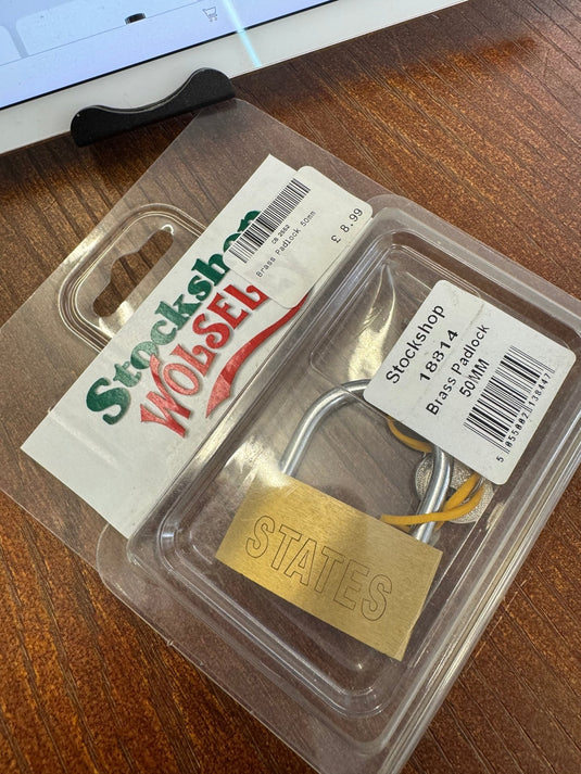 Stockshop Brass Padlock - 50mm - Ashurst Equestrian & Country