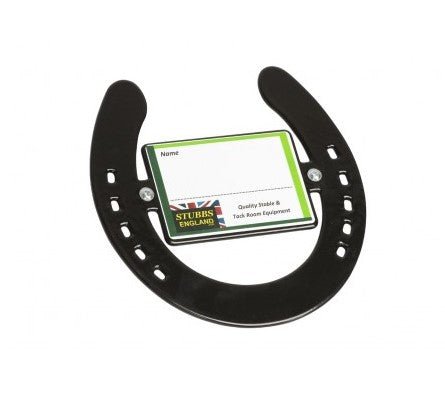 STUBBS Horseshoe Nameplate (S2670) - Black - Ashurst Equestrian & Country