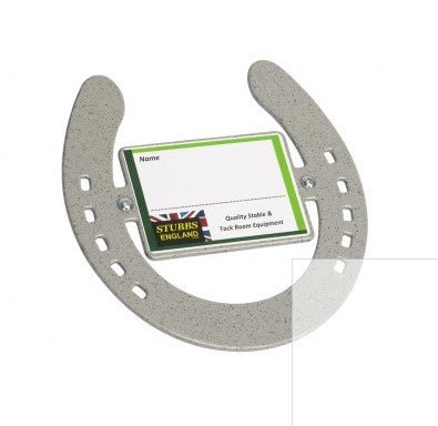 STUBBS Horseshoe Nameplate (S2670) - Grey - Ashurst Equestrian & Country