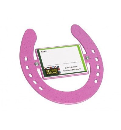 STUBBS Horseshoe Nameplate (S2670) - Pink - Ashurst Equestrian & Country