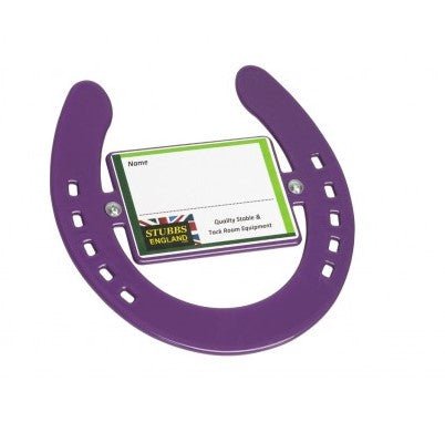 STUBBS Horseshoe Nameplate (S2670) - Purple - Ashurst Equestrian & Country