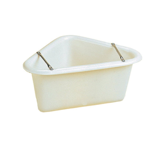 STUBBS Plastic Corner Manger (S2P) - White - Ashurst Equestrian & Country