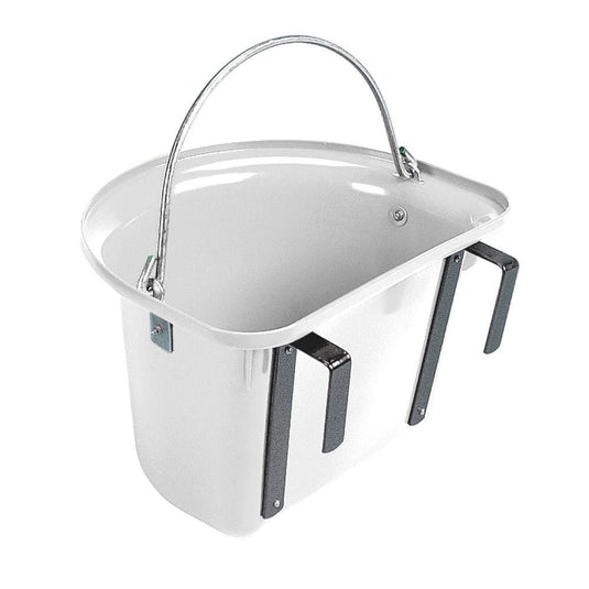 STUBBS Plastic Portable Manger/Grooming Bucket (S5H) - White - Ashurst Equestrian & Country