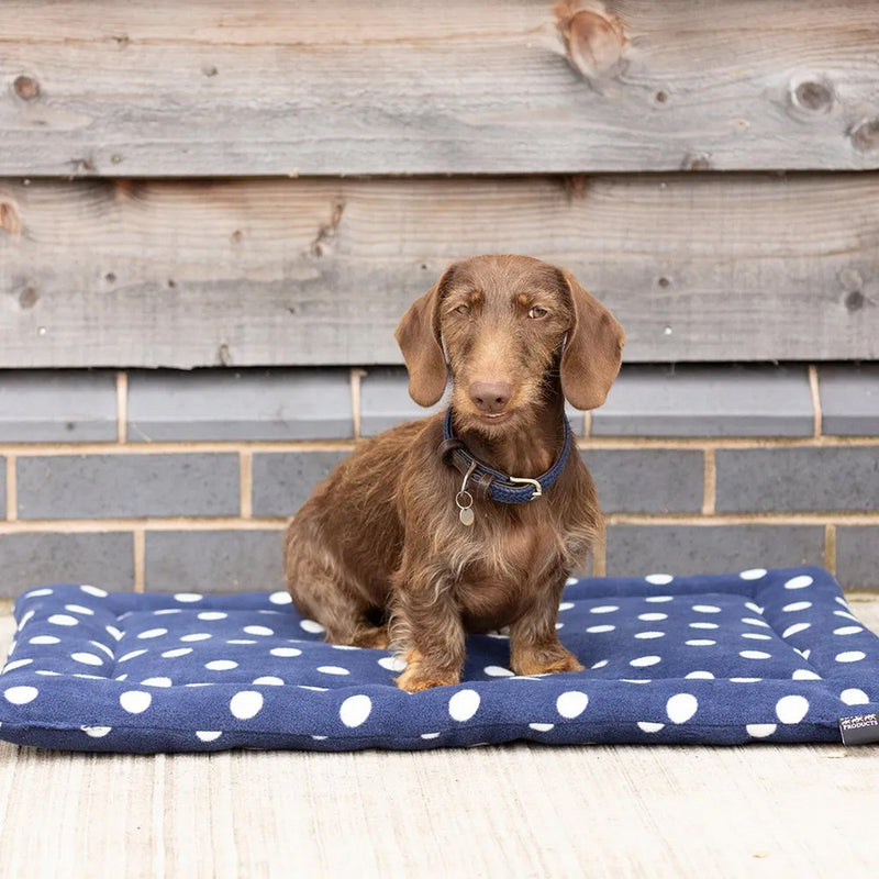 Load image into Gallery viewer, Supreme Products Dotty Fleece Dog Bed Noble Navy - Ashurst Equestrian &amp; Country
