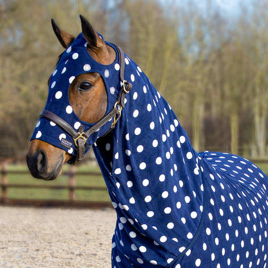 Supreme Products Dotty Fleece Hood Noble Navy - Ashurst Equestrian & Country