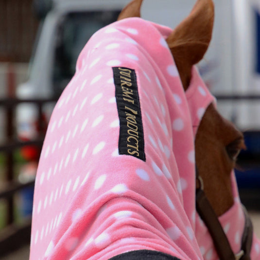 Supreme Products Dotty Fleece Hood Pretty Pink - Ashurst Equestrian & Country