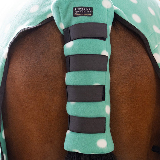 Supreme Products Dotty Fleece Tail Guard Gorgeous Green - Ashurst Equestrian & Country