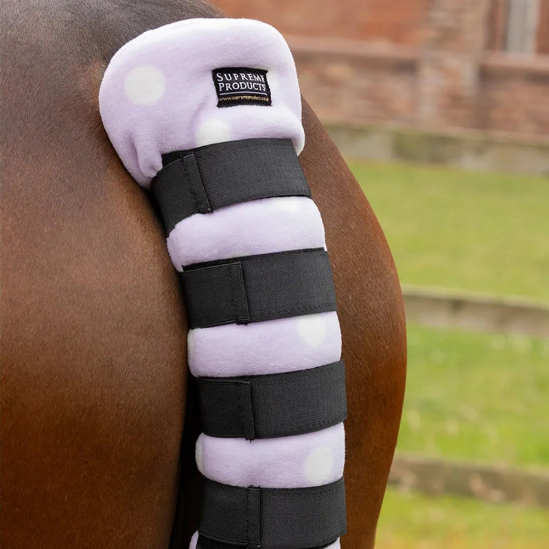 Load image into Gallery viewer, Supreme Products Dotty Fleece Tail Guard Lavish Lilac - Ashurst Equestrian &amp; Country

