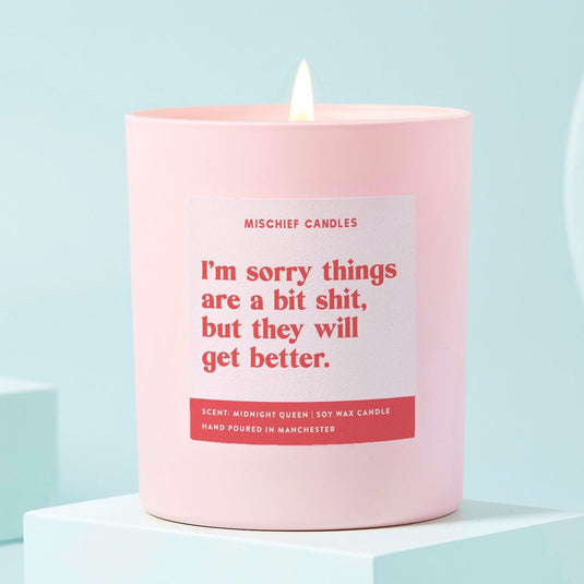 Thinking of You Gift Funny Candle Sorry Things are Shit - Ashurst Equestrian & Country