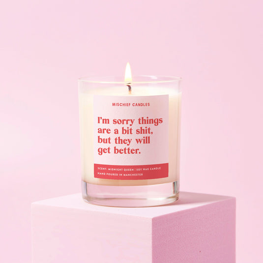Thinking of You Gift Funny Candle Sorry Things are Shit - Ashurst Equestrian & Country