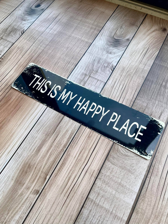 This is my Happy Place Metal Long Sign Plaque - Ashurst Equestrian & Country