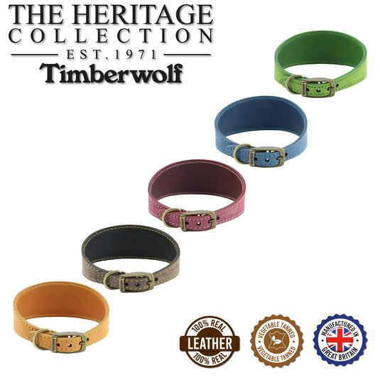Timberwolf Leather Hound Collar ( Size 30-34cm) - Ashurst Equestrian & Country