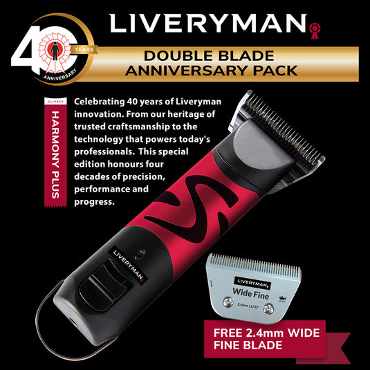 Liveryman Harmony Plus with Wide Fine Blade 2.4mm Double Blade Anniversary Pack