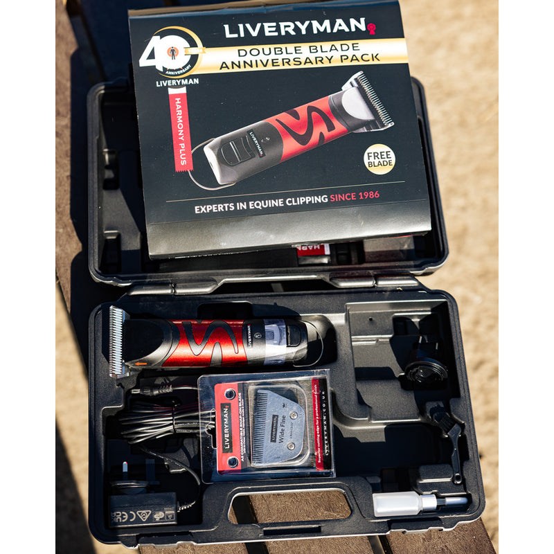 Load image into Gallery viewer, Liveryman Harmony Plus with Wide Fine Blade 2.4mm Double Blade Anniversary Pack
