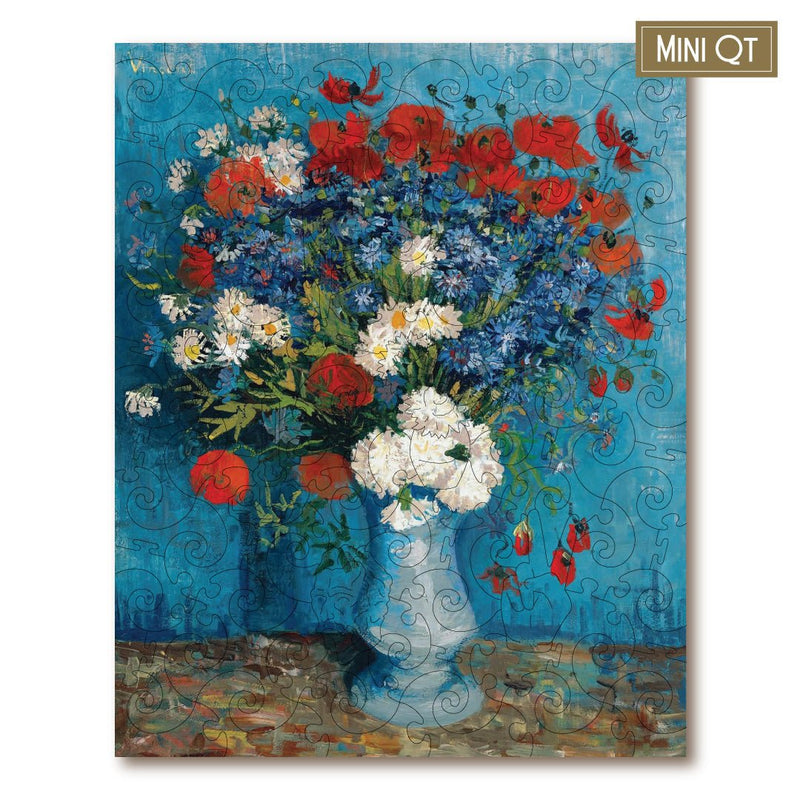 Load image into Gallery viewer, Vase With Cornflowers &amp; Poppies MINI QT - Ashurst Equestrian &amp; Country
