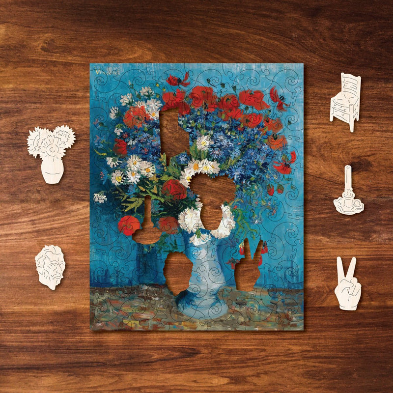 Load image into Gallery viewer, Vase With Cornflowers &amp; Poppies MINI QT - Ashurst Equestrian &amp; Country
