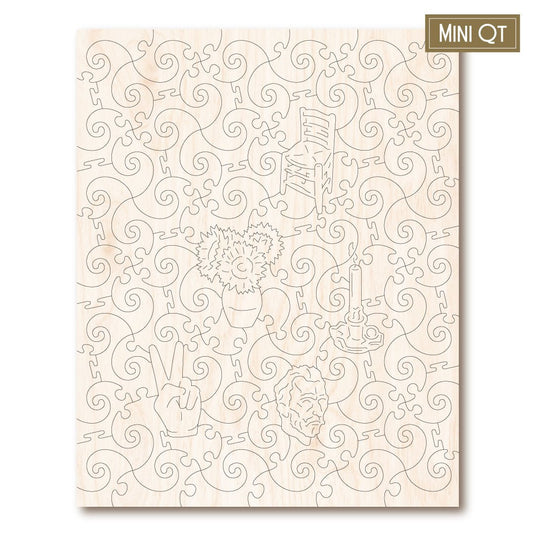 Vase With Cornflowers & Poppies MINI QT - Ashurst Equestrian & Country