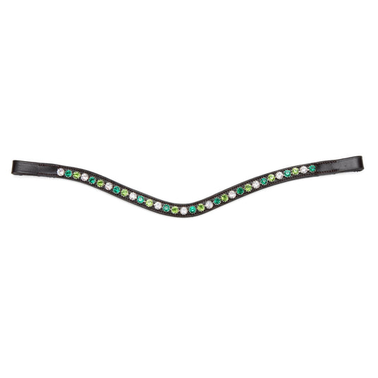 Velociti GARA Green Diamante Browband - Ashurst Equestrian & Country